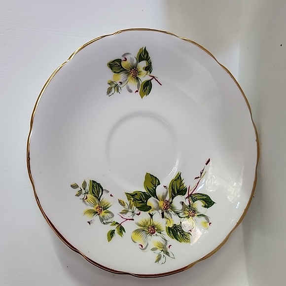 Vintage Delphine White Dogwood Cup and Saucer. Canadian Dogwood Design England - Picture 2 of 7
